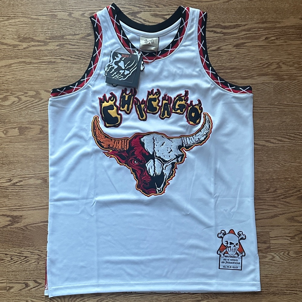 Chicago Bulls Men's Tank Top - White and Red
